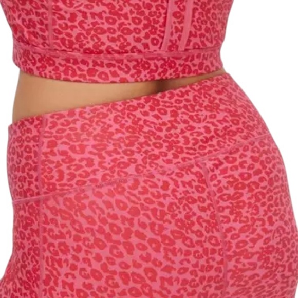 TORRID Pink Red Leopard Print Performance High Rise Leggings 2 - Picture 7 of 10